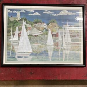 Captain’s Harbor by Paul Brent custom framed print wall decor, picture, artwork